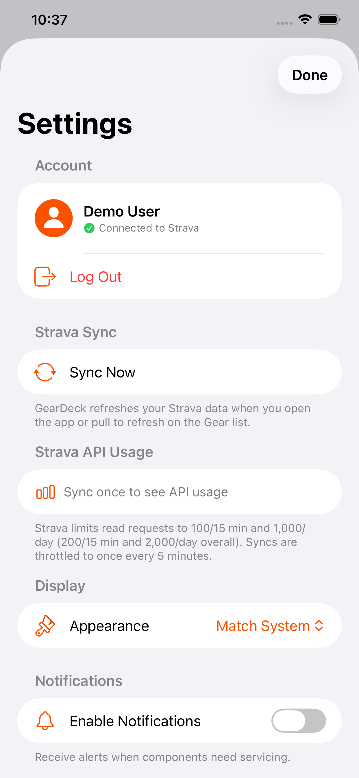 Settings with sync and backup