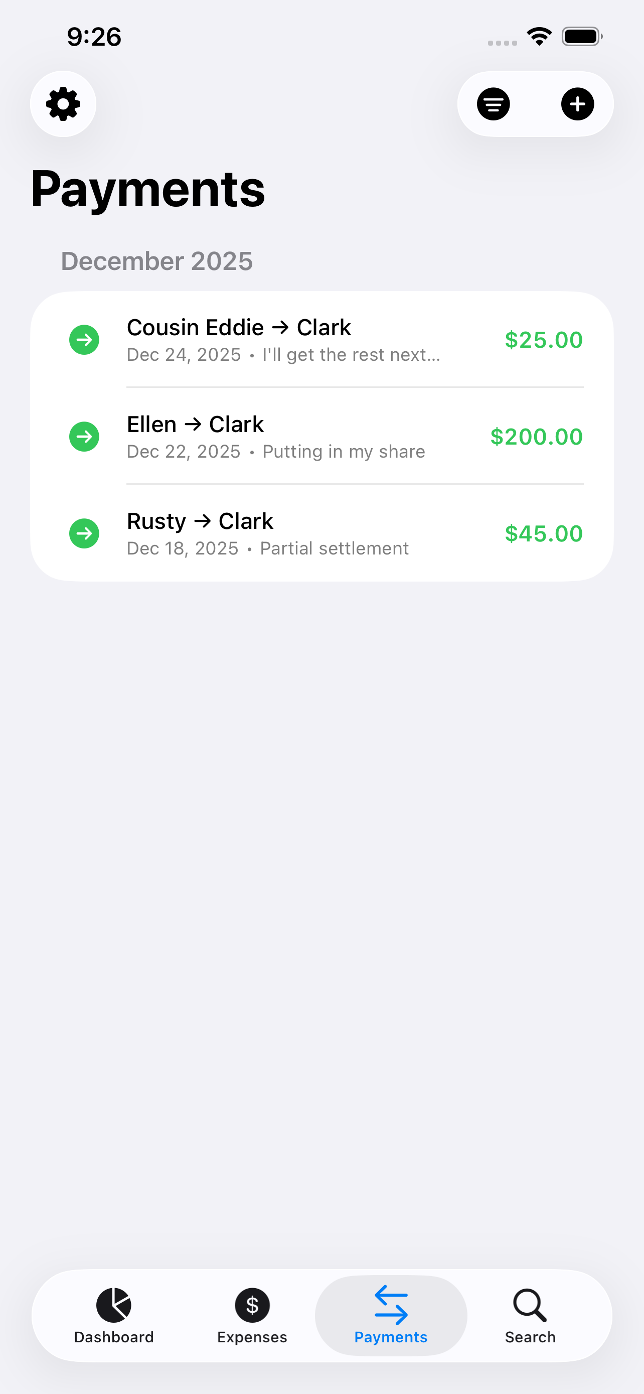 Payment tracking